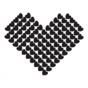 Heart made of hearts Stamp