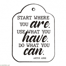 Start where you are - tag