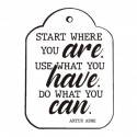 Start where you are - tag