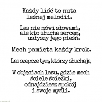 Zestaw napisów leśnych 2 (las szepcze )