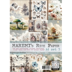 Papiery ryżowe  A4  - zestaw 3 - Maremi's Small Art