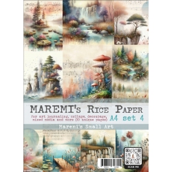 Papiery ryżowe  A4  - zestaw 4 - Maremi's Small Art