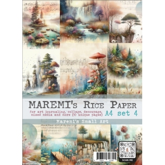 Papiery ryżowe  A4  - zestaw 4 - Maremi's Small Art