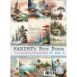 Papiery ryżowe  A5  - zestaw 4 - Maremi's Small Art