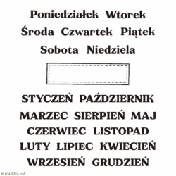 Zestaw do kalendarza z ramką