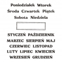 Zestaw do kalendarza z ramką