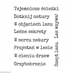 Zestaw napisów leśnych 3
