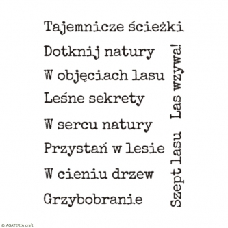 Zestaw napisów leśnych 3