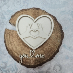 Serce You & Me shaker ( z folią)