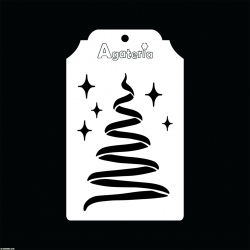 MASKA/SZABLON CHOINKA WSTĄŻKA (MAŁA)