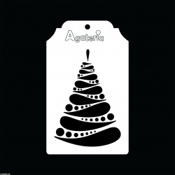 MASKA/SZABLON CHOINKA Z BOMBKAMI (MAŁA)