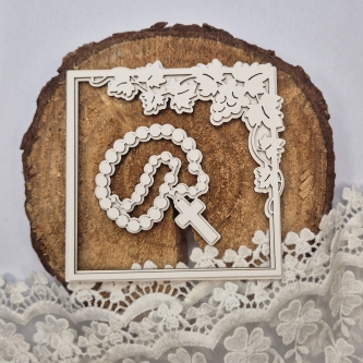 Ramka z różańcem 3D