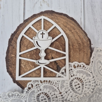 Witraż / okno z kielichem na ścianki exploding box