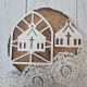 Witraż / okno z kościołem na ściankę do exploding box