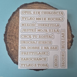 Zestaw napisów czułych