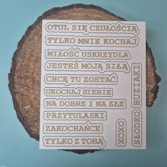 Zestaw napisów czułych