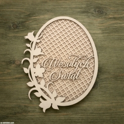 Pisanka roślinna Wesołych świąt 3D