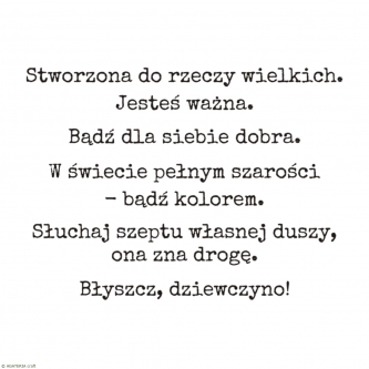 Zestaw napisów kobiecych 1 - Jesteś ważna