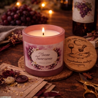 Łyk kreatywności - świeca sojowa