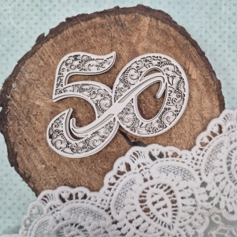 Cyfra ozdobna 50  2D