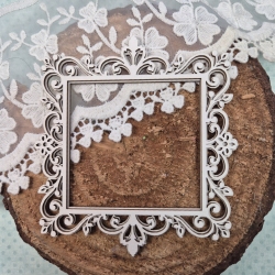 Ramka ornament 2D kwadratowa na wieczko boxa Elegance