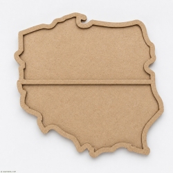 Mapa Polski - baza HDF do wypełnienia (efekt sensoryczny)