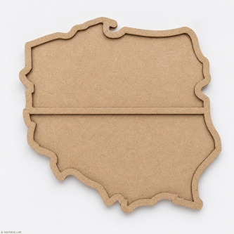 Mapa Polski - baza HDF do wypełnienia (efekt sensoryczny)