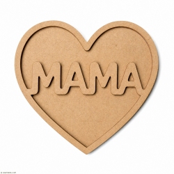 Serce Mama - baza HDF do wypełnienia (efekt sensoryczny)