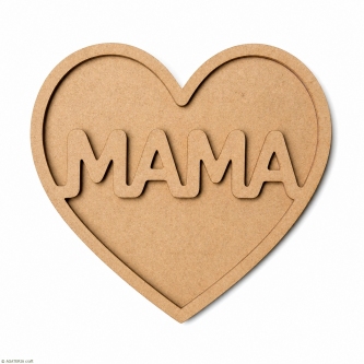 Serce Mama - baza HDF do wypełnienia (efekt sensoryczny)