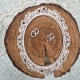 Ramka ornamentowa ovalna ślubna z obraczkami