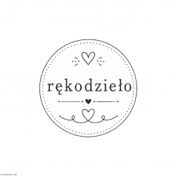 Rękodzieło – okrągły stempel do oznaczania prac handmade