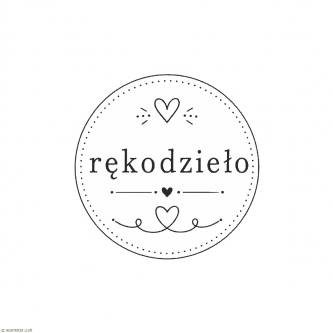 Rękodzieło – okrągły stempel do oznaczania prac handmade