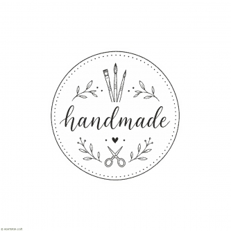 Handmade – okrągły stempel do oznaczania prac