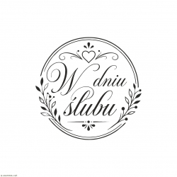 W dniu ślubu okrągły – stempel do scrapbookingu