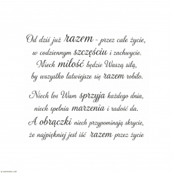Od dziś już razem przez całe życie – stempel do scrapbookingu