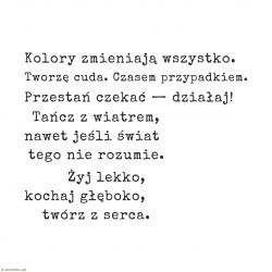 Motywacyjne napisy dla kobiet 2 – Kolory zmieniają wszystko – stemple do scrapbookingu