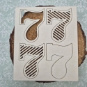 Zestaw warstwowych cyfr 7 do kartek, albumów i scrapbookingu