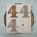 Zestaw warstwowych cyfr 4 do kartek, albumów i scrapbookingu