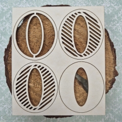 Zestaw warstwowych cyfr 0 do kartek, albumów i scrapbookingu