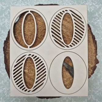 Zestaw warstwowych cyfr 0 do kartek, albumów i scrapbookingu