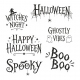 Napisy Halloween – zestaw 6 stempli