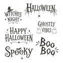 Napisy Halloween – zestaw 6 stempli