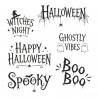 Napisy Halloween – zestaw 6 stempli