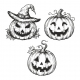 Dynie Halloween – zestaw 3 stempli