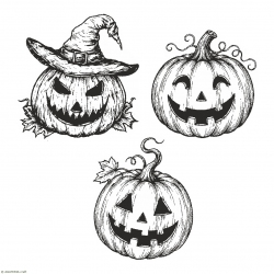 Dynie Halloween – zestaw 3 stempli
