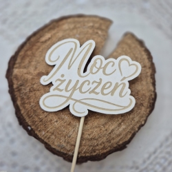 Topper grawerowany „Moc życzeń” – 3 szt.
