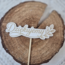 Topper grawerowany „Dziękujemy” – 3 szt.