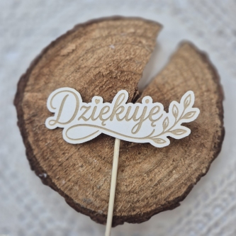 Topper grawerowany „Dziękuję” – 3 szt.