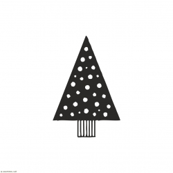 Stempel świąteczny – Choinka w kropki