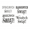 Zestaw stempli świątecznych – Życzenia na Święta – 4 szt.